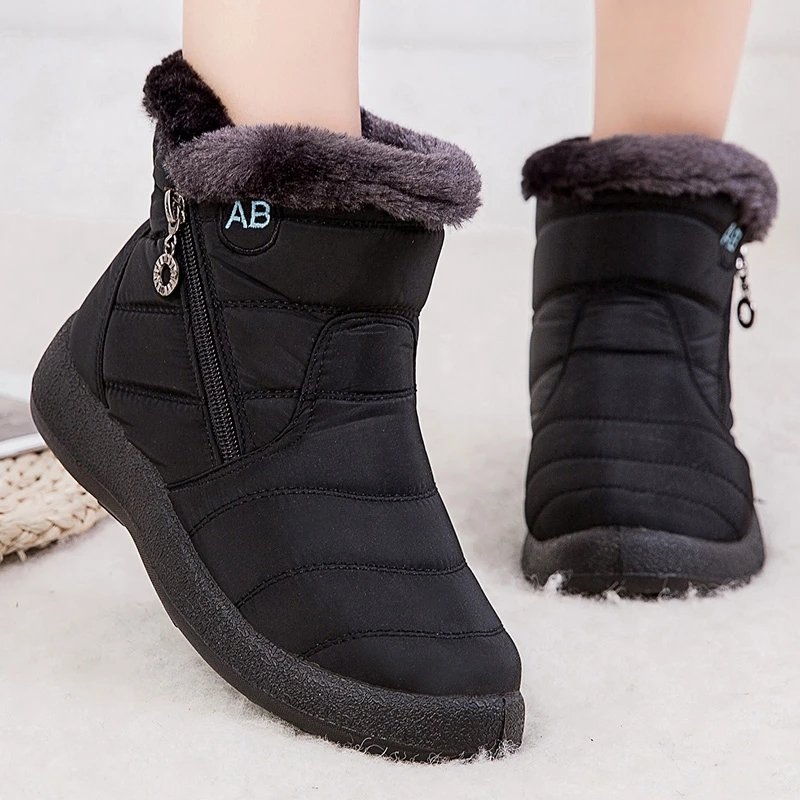Women Boots Fashion Waterproof Snow Boots For Winter Shoes Women Casual Lightweight Ankle Botas Warm Winter Boots
