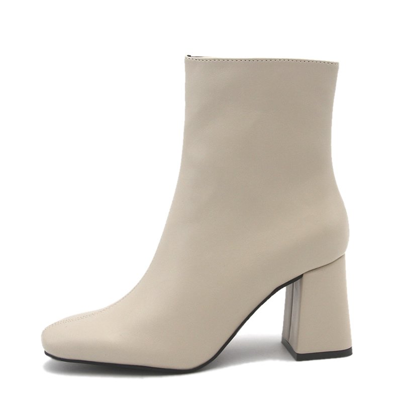 2024 Trendy Shoes Women Fashion PU Leather Ankle Boots for Ladies Botas Mujer