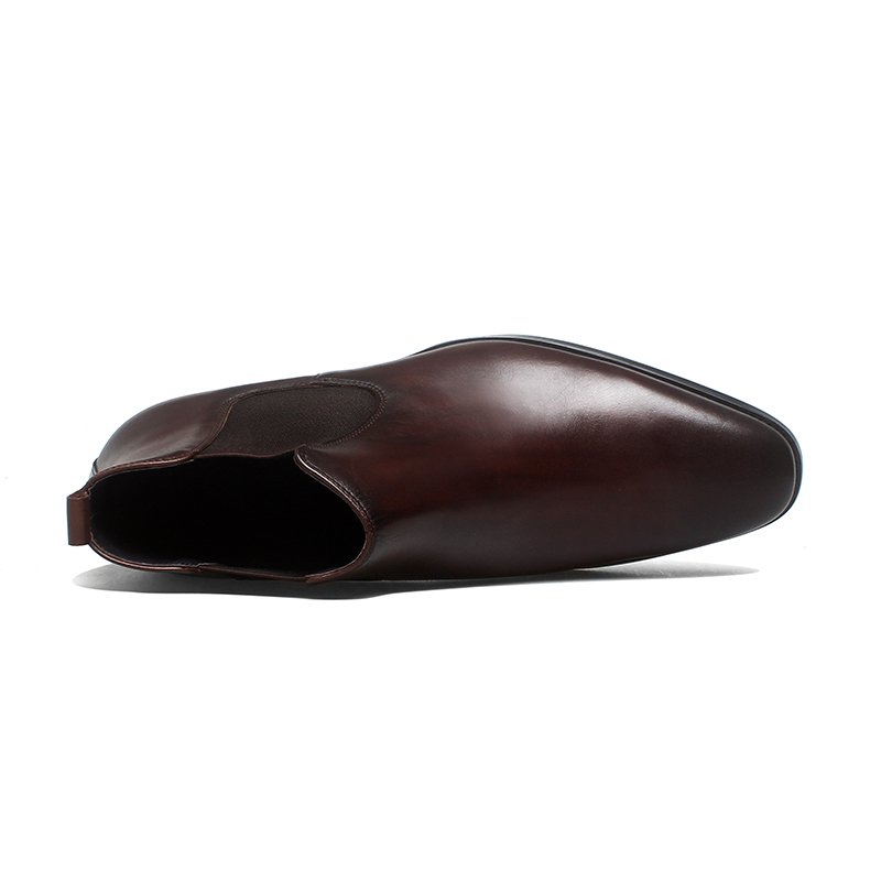 Factory Handmade New Style Fashion Casual Men Brown Black Genuine Leather Western Ankle Boots
