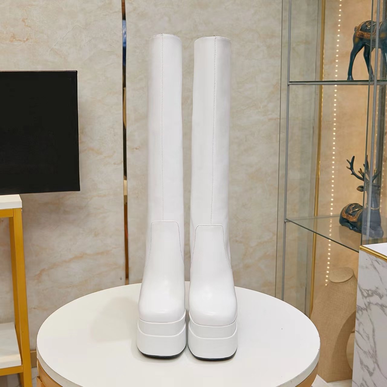 Wholesale top quality fashionable winter newest luxury luxury brand women designer knee high boots