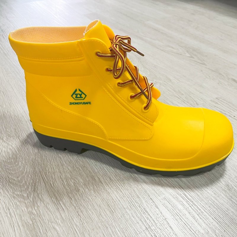 PVC Steel toe Head Anti-Smash Anti-Puncture Oil Acid Alkali Protection Labor Protection rain boots