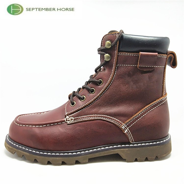 GYW Brown Crazy Horse Leather Men Work Boots