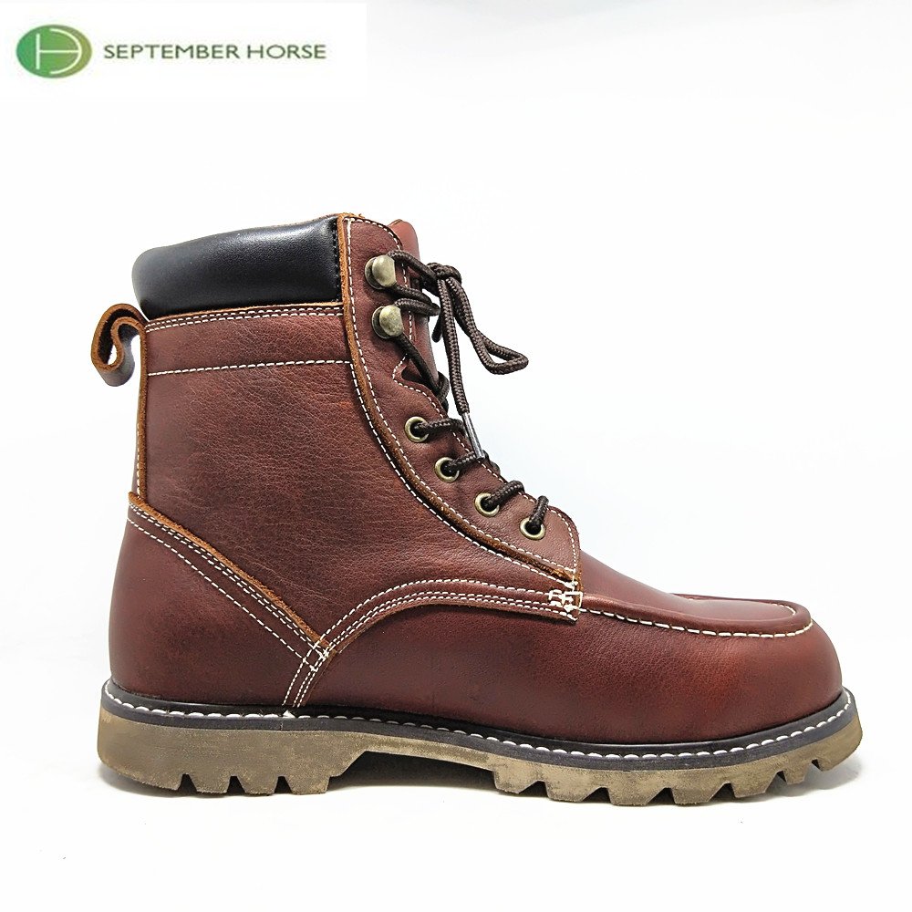 GYW Brown Crazy Horse Leather Men Work Boots