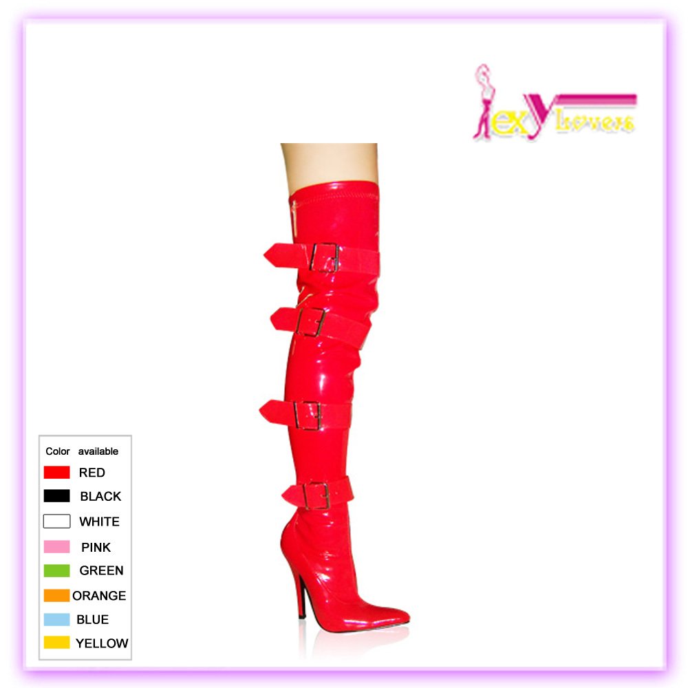 Wholesale buckle strap long boots over-the -knee ladies sexy thigh high boots customized color and design shoes women Big Size
