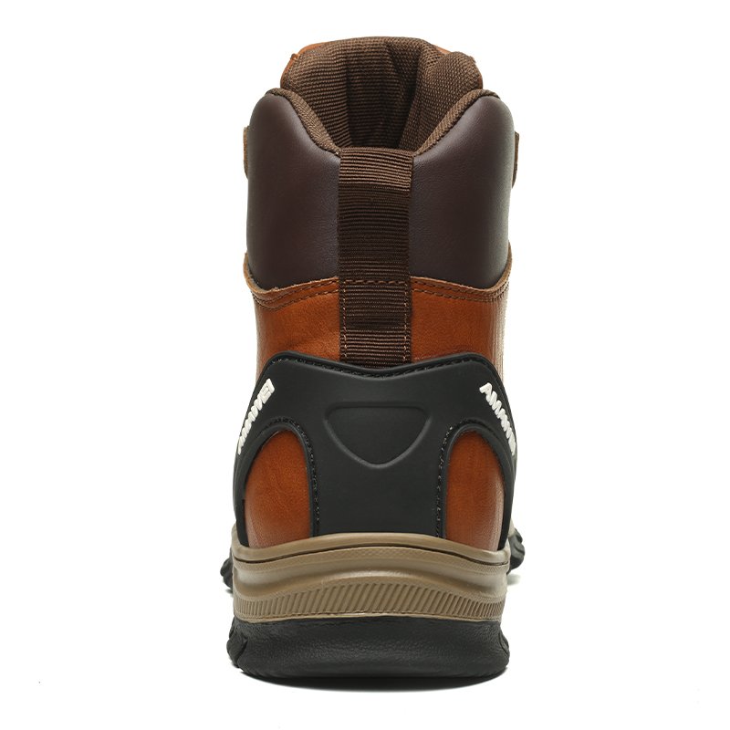 Genuine Leather Steel Toe Safety Work Shoes Boots For Men S3 SRC Zapatos De Seguridad