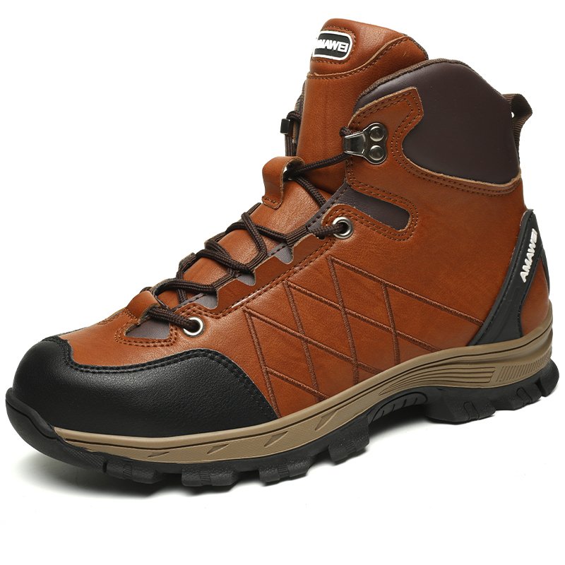 Genuine Leather Steel Toe Safety Work Shoes Boots For Men S3 SRC Zapatos De Seguridad