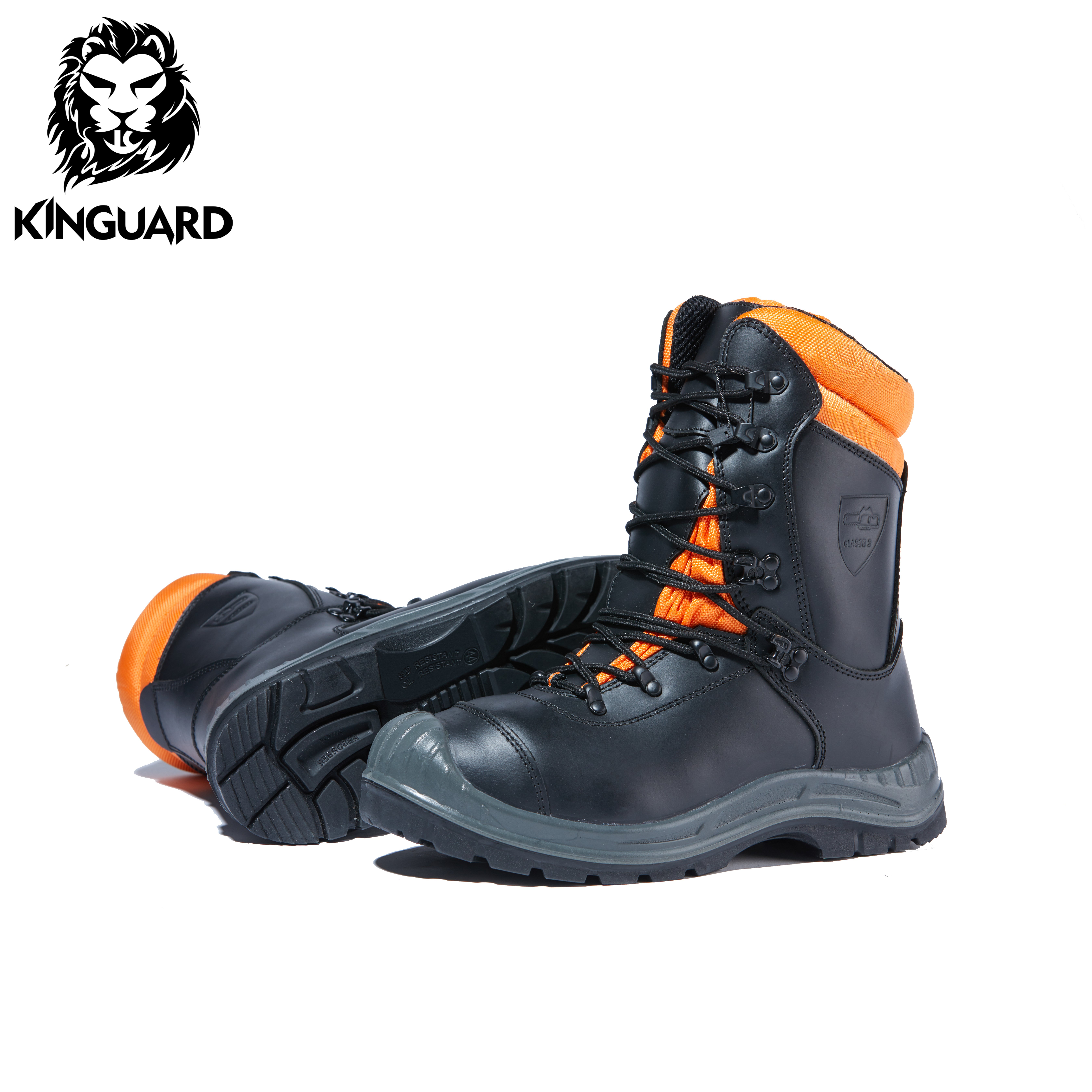 Chainsaw cut resistant class 2 wider steel toe forest safety boots