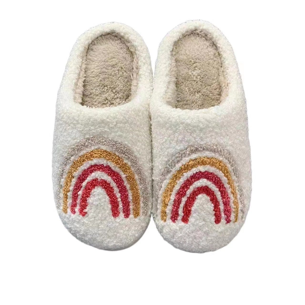 New Arrival Plush House Slippers Cute Western Cowboy Boot Hat Pattern Warm Fuzzy Slippers