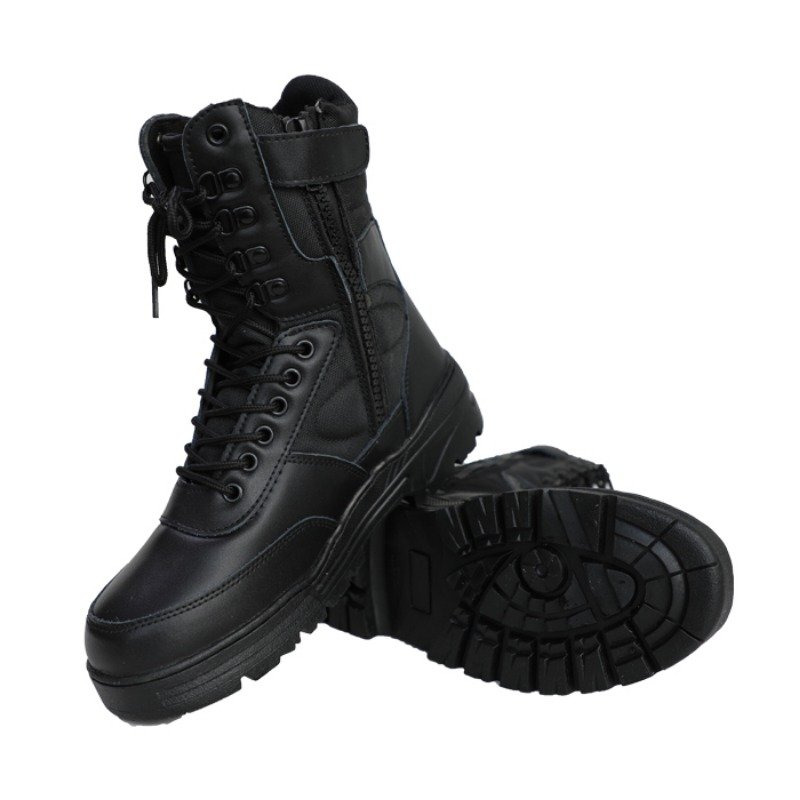Outdoor Tactical Ankle Boots Training Boots for Tactical Use Outdoor Activities Black Leather Boots