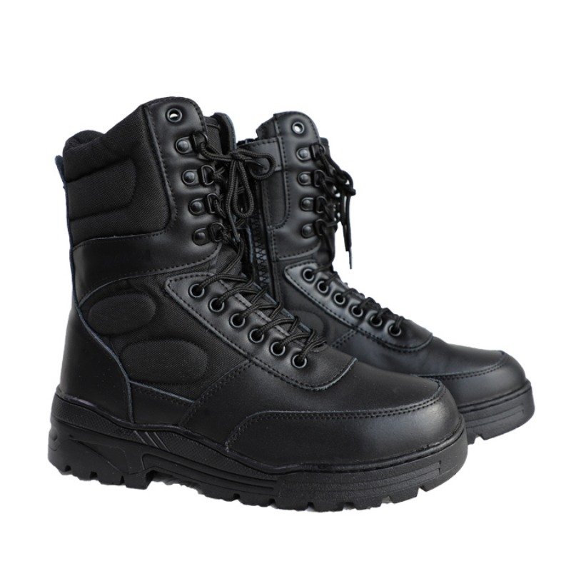 Outdoor Tactical Ankle Boots Training Boots for Tactical Use Outdoor Activities Black Leather Boots