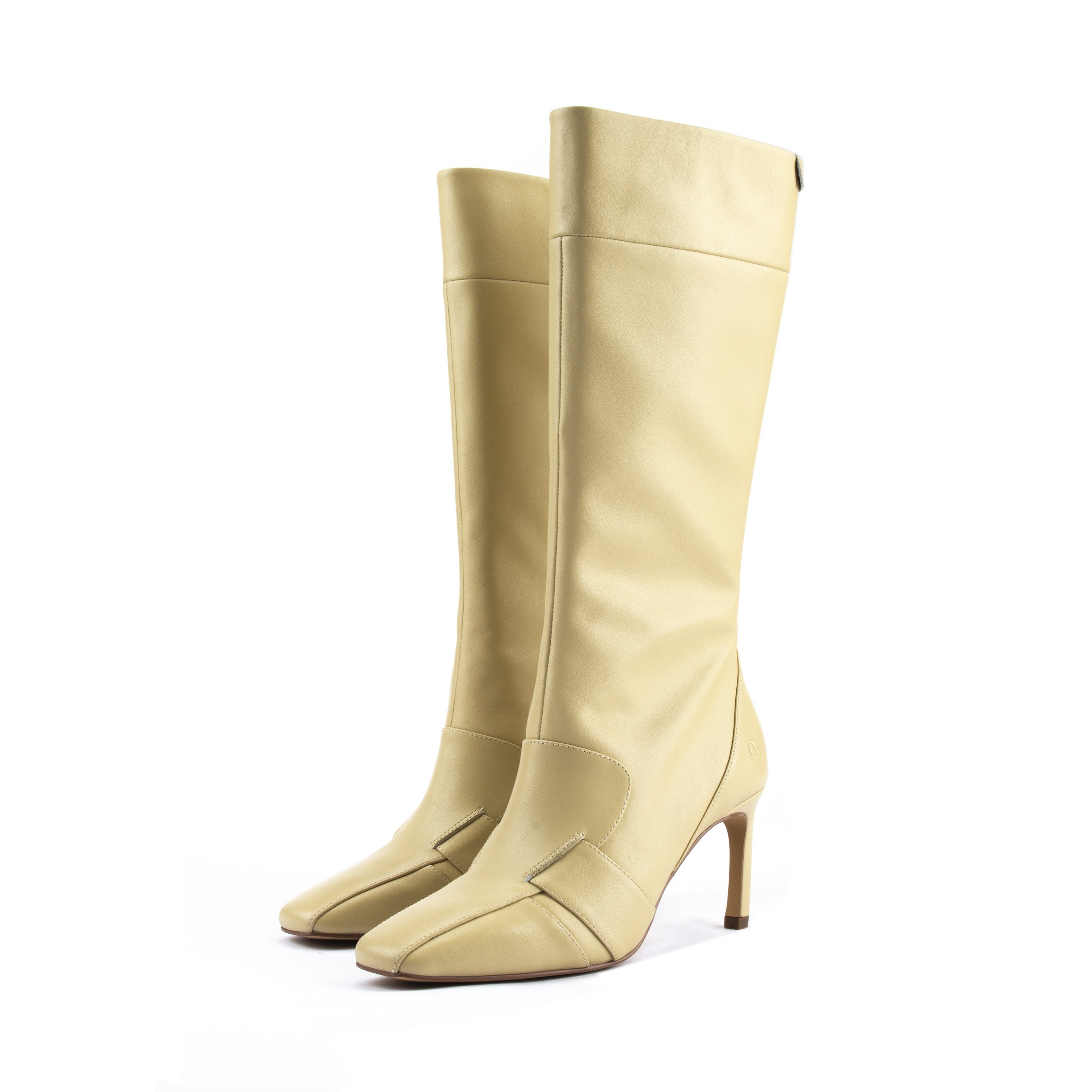 Custom Boots Manufacturer Women Fashion Knee Boots Shoes Pointed Toe High Heel Leather Dress Custom Genuine Leather Boots 2023
