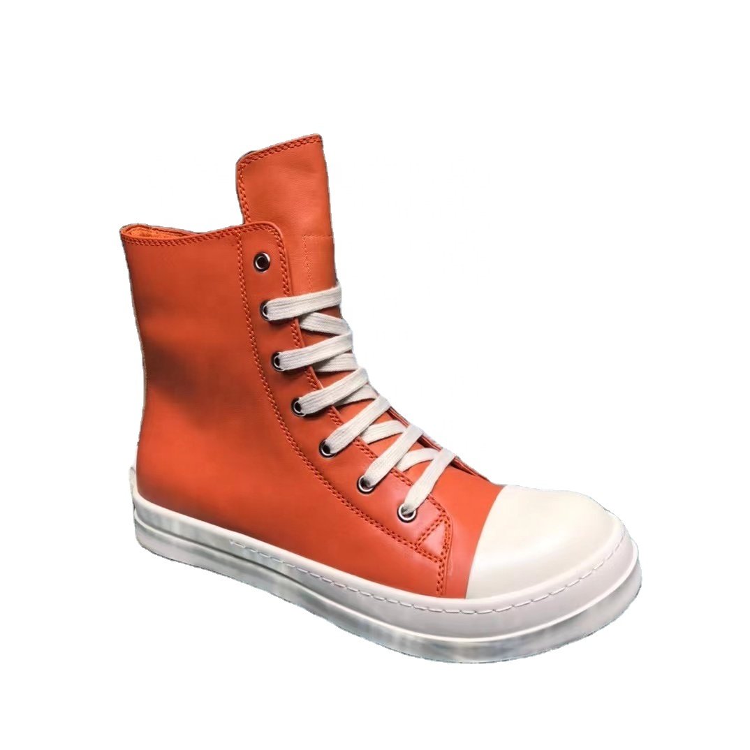 2024 Wholesale High Quality Rick Original 1:1 Owens Canvas Boots Leather Fashion Sneakers Shoes Men Women Casual Shoes