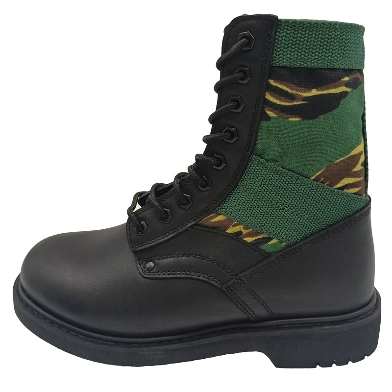 Green Anti-slip Rubber Outsole Genuine Leather Goodyear Men Hiking Boots