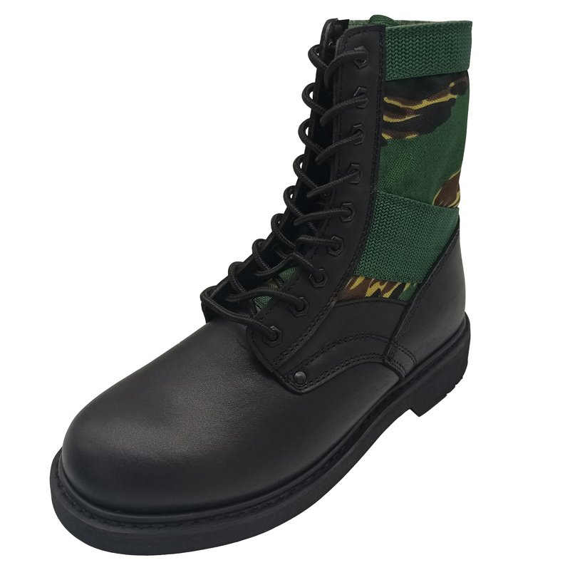 Green Anti-slip Rubber Outsole Genuine Leather Goodyear Men Hiking Boots