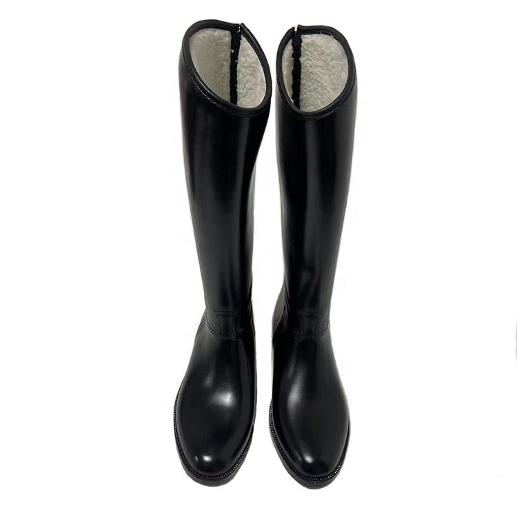 Winter Fashion Fur Inside Unisex Men Women Equestrian Boots Long Horse Riding Boots For Men