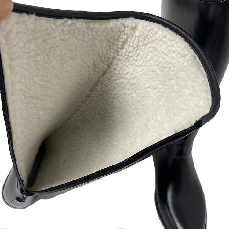 Winter Fashion Fur Inside Unisex Men Women Equestrian Boots Long Horse Riding Boots For Men