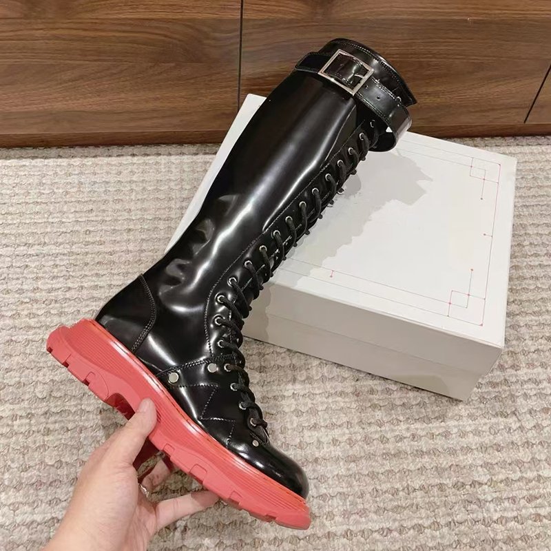Women's High Quality Winter Casual Genuine Leather Knee-High Boots Ankle Boots with Pointed Toe Hard-Wearing Height Increasing