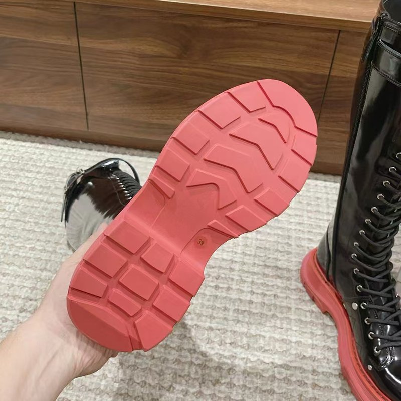 Women's High Quality Winter Casual Genuine Leather Knee-High Boots Ankle Boots with Pointed Toe Hard-Wearing Height Increasing