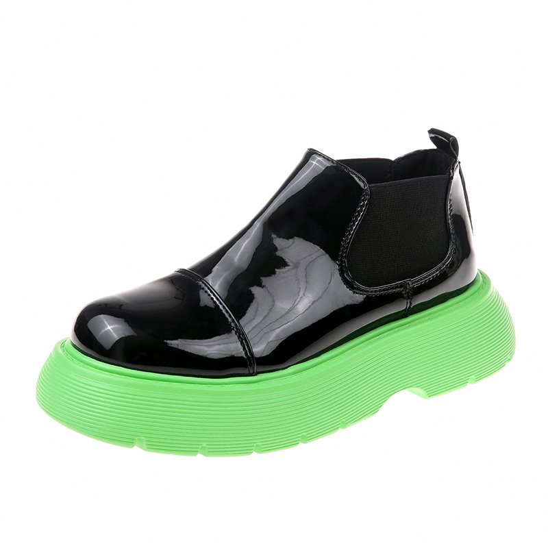 New Autumn And Winter Korean Thick-soled Short Tube Women's Fashion Casual Leather Boots