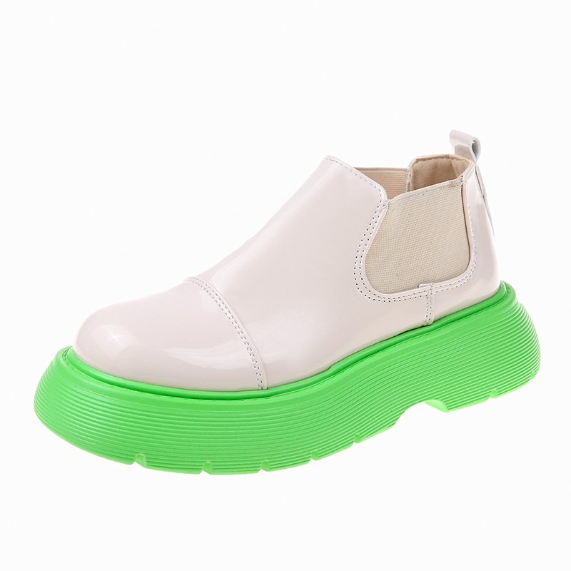 New Autumn And Winter Korean Thick-soled Short Tube Women's Fashion Casual Leather Boots