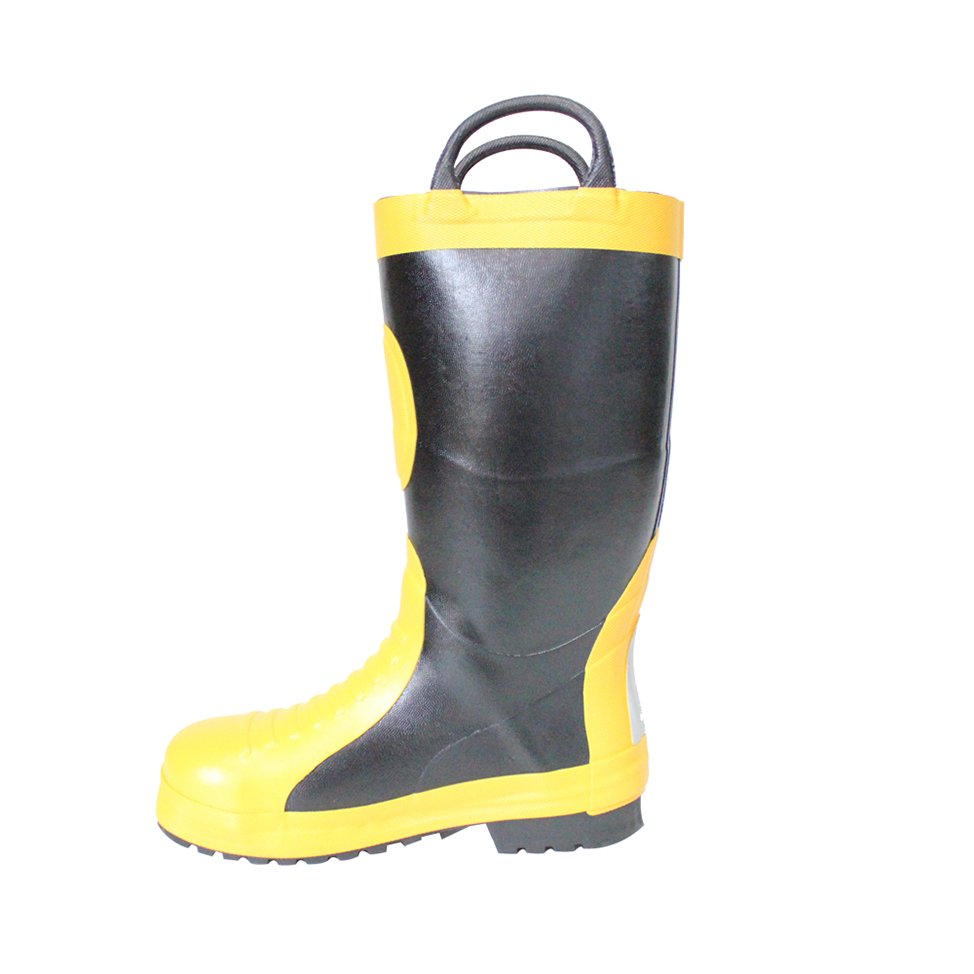 Fire fighting rubber boots manufacturer fireman safety boot fire resistant rubber boots