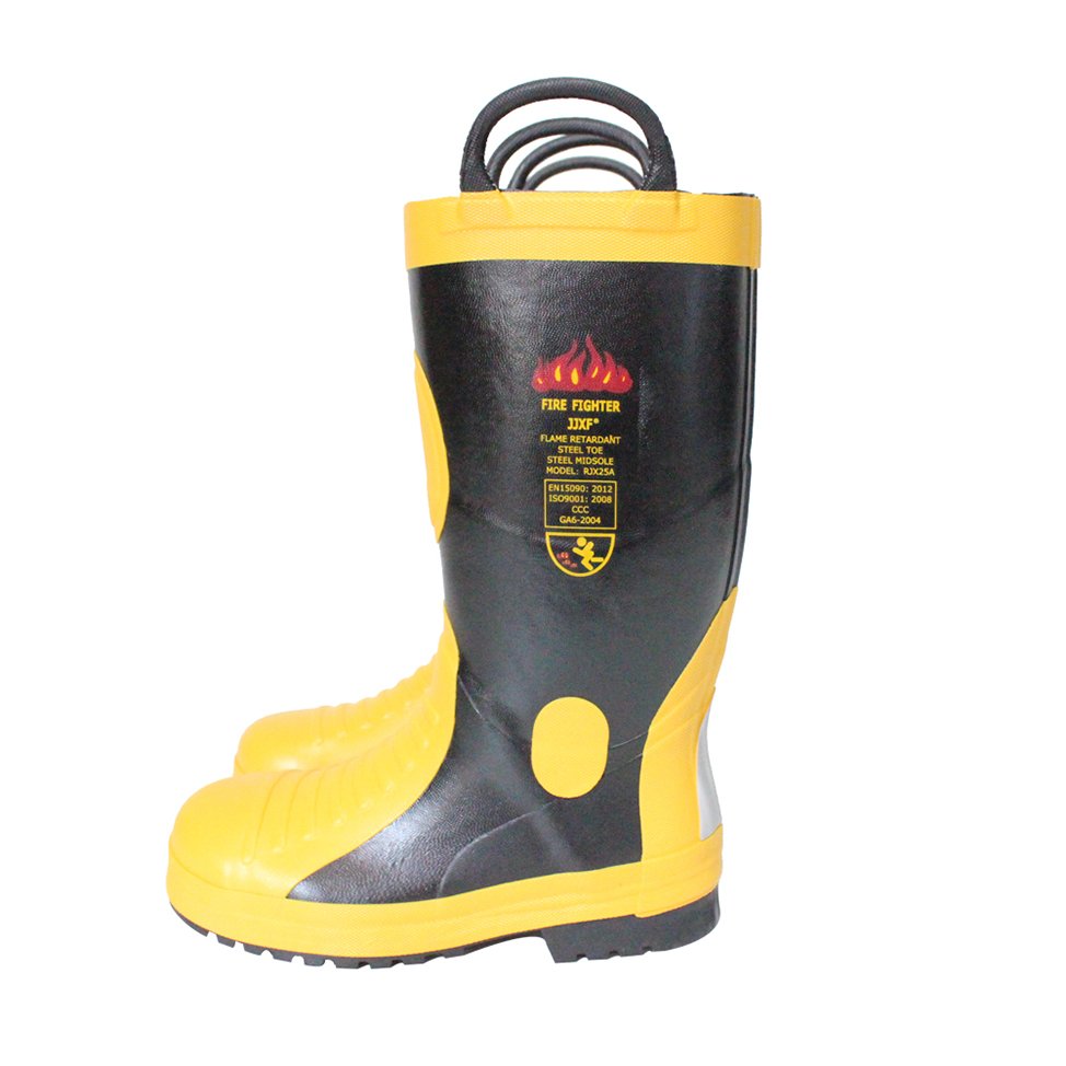 Fire fighting rubber boots manufacturer fireman safety boot fire resistant rubber boots