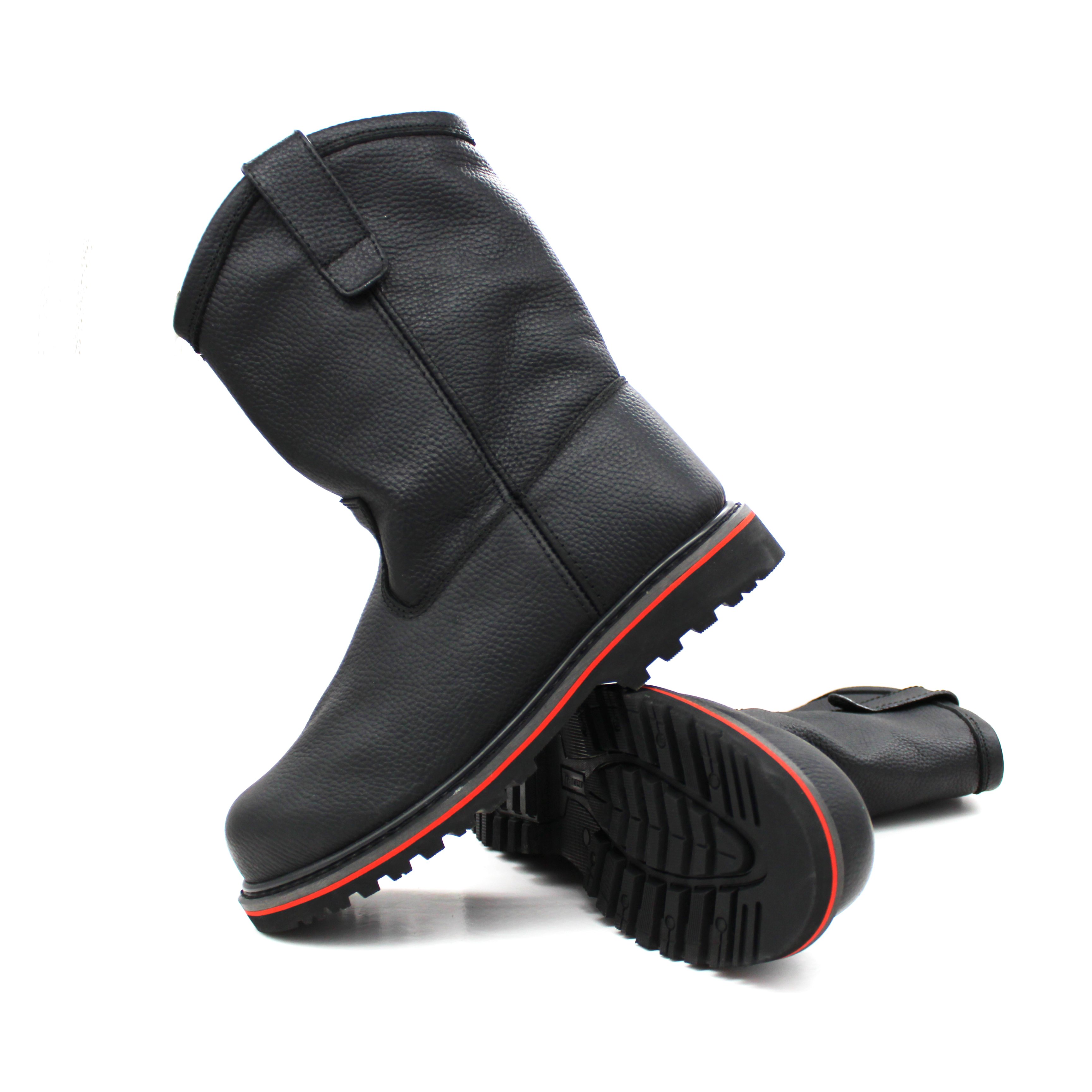 Wholesale Industry Nubuck Leather Goodyear Welted Rubber Steel Toe Unisex Work Safety Shoes Boots