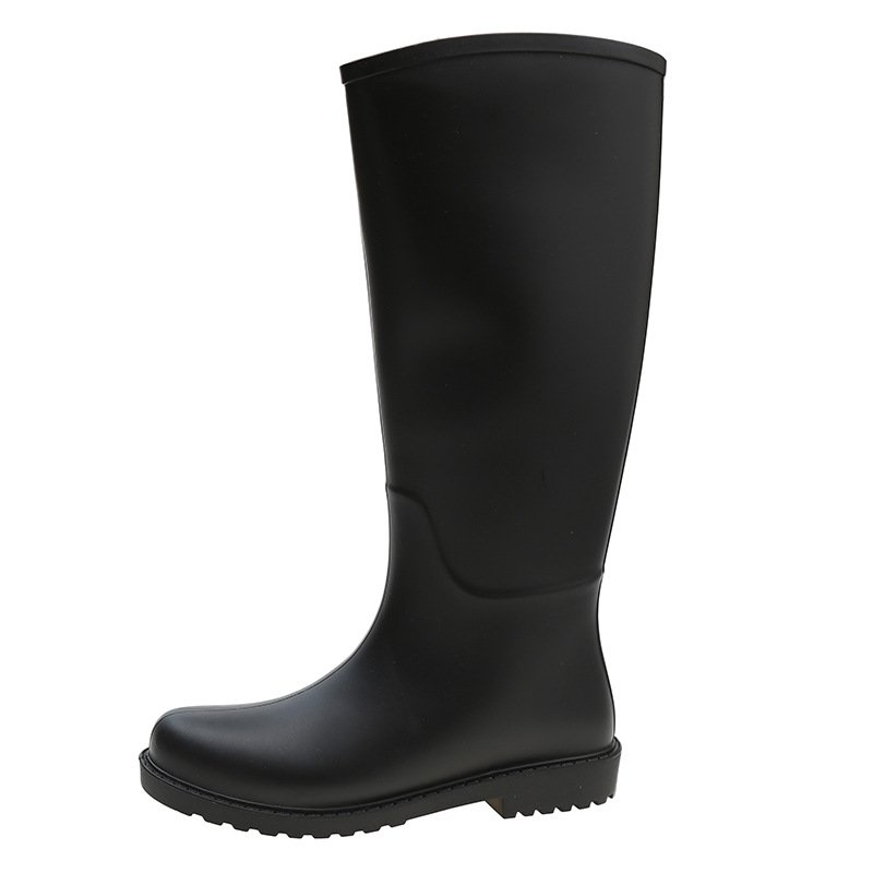 Fashion outside waterproof non-slip wear-resisting contracted high female rain boots