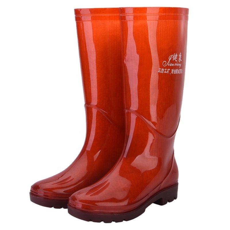 custom agriculture cheap rain boots pvc gum boots adult safety waterproof men orange red blue pvc rain boots