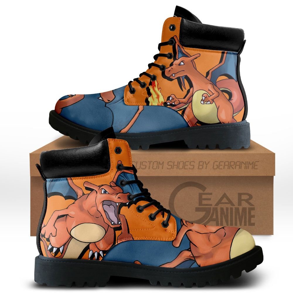 Low MOQ eco-friendly vegan leather all season boots cool waterproof custom logo printed rubber tooling boots for men women