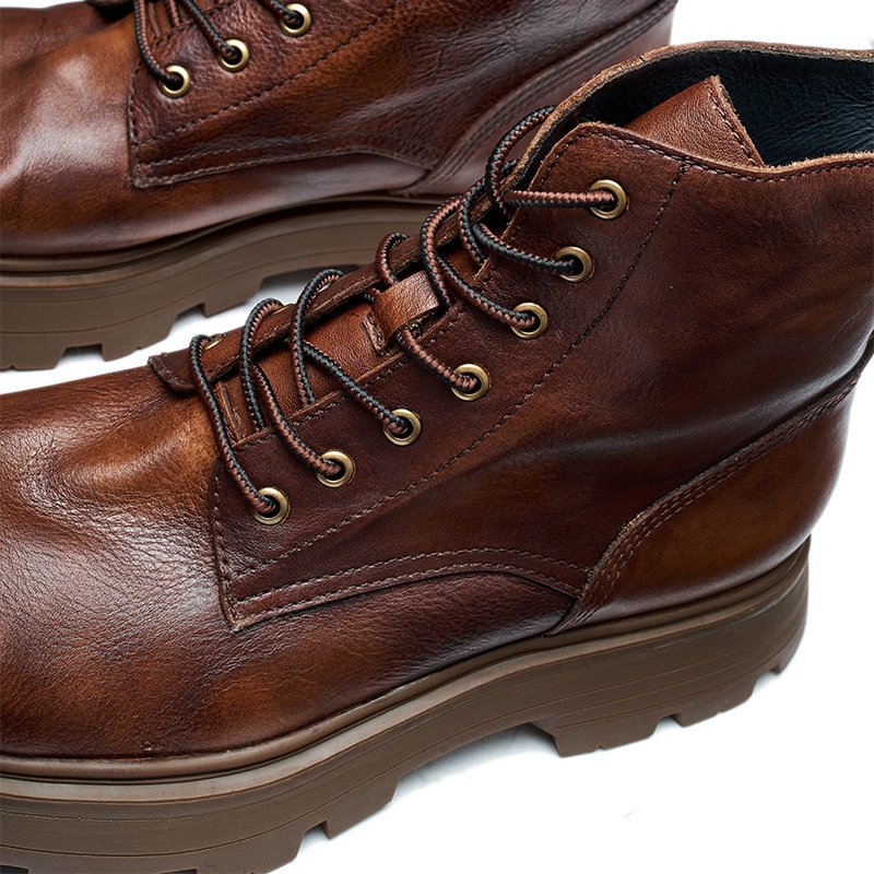 Factory Direct Sale Men's Leather Boots Rubber Roman casual Boots warehouse leather safety boots