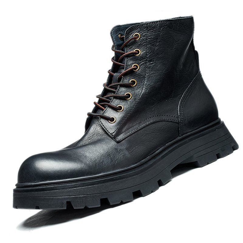 Factory Direct Sale Men's Leather Boots Rubber Roman casual Boots warehouse leather safety boots