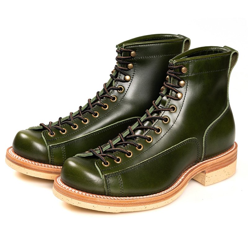 2024 Genuine leather autumn and winter boots Lace-up men's fashion casual bootsGoodyear Stitching Technology Boots