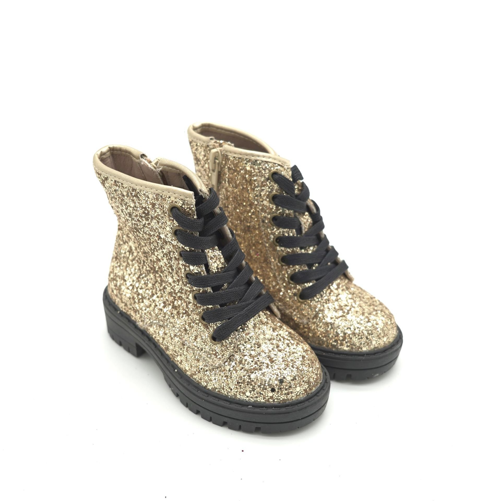 christmas new shiny little girl baby high tube shoes desert Martin boots