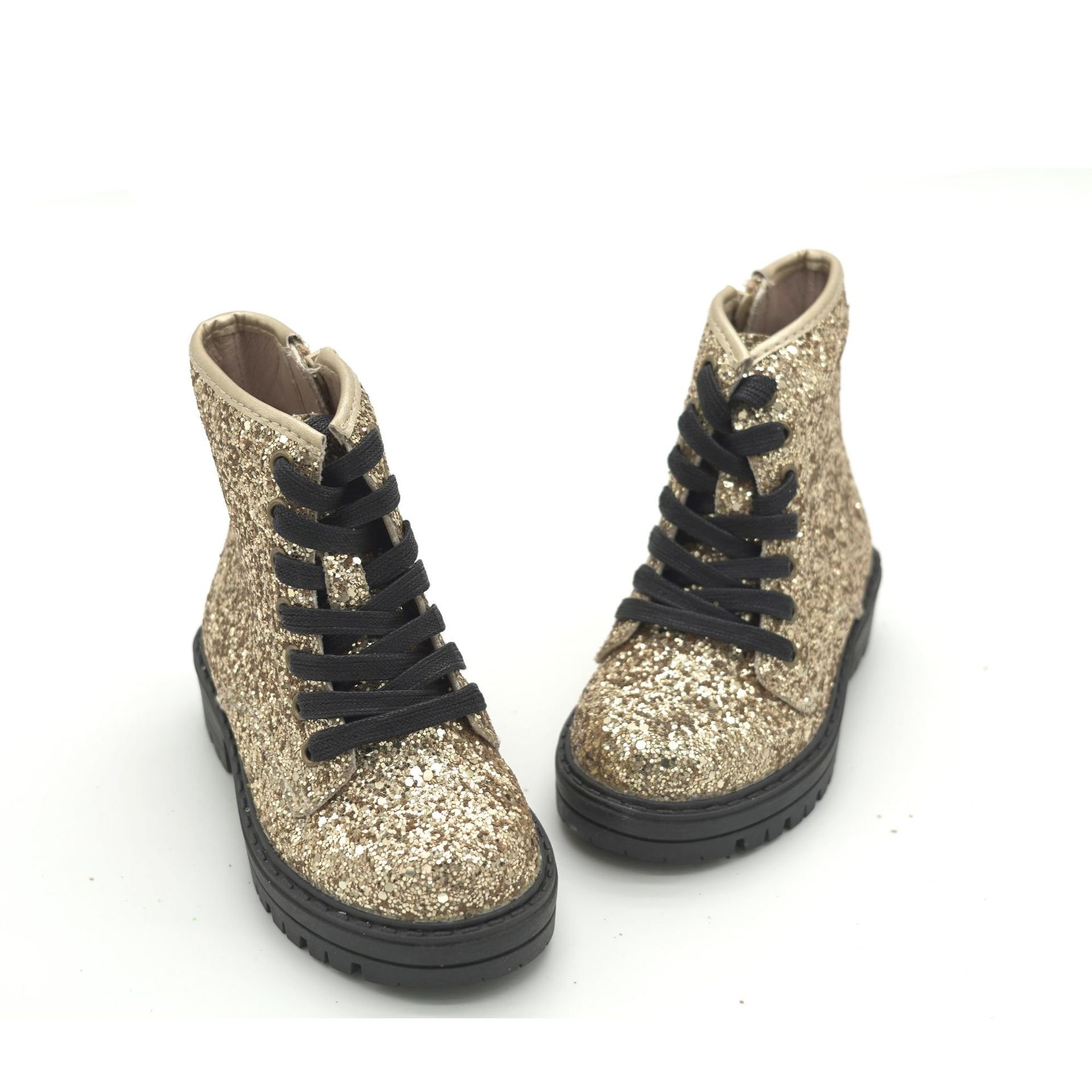christmas new shiny little girl baby high tube shoes desert Martin boots