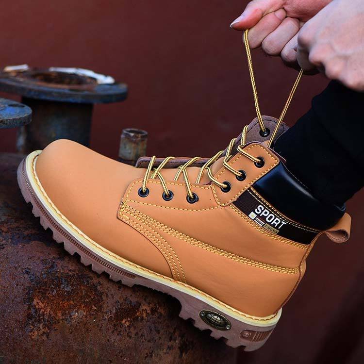 Wholesale Cheap Price Men Safety Shoes Work Shoes Boots With Protection With Steel Toe And Steel Plate