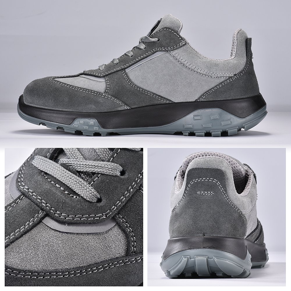 Lightweight Slip Resistant Casual Leather Composite Toe Work Boots