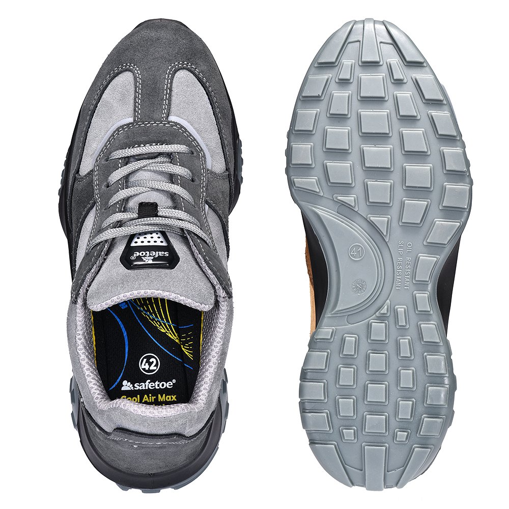 Lightweight Slip Resistant Casual Leather Composite Toe Work Boots
