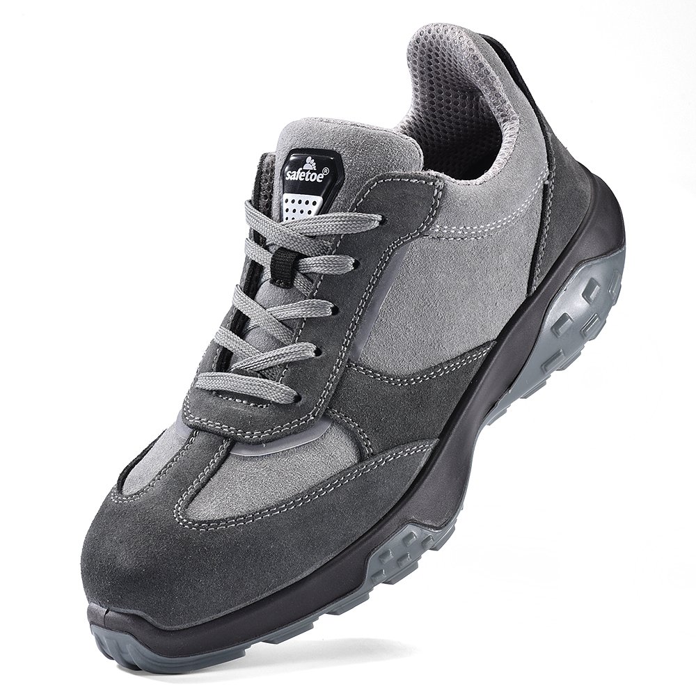 Lightweight Slip Resistant Casual Leather Composite Toe Work Boots