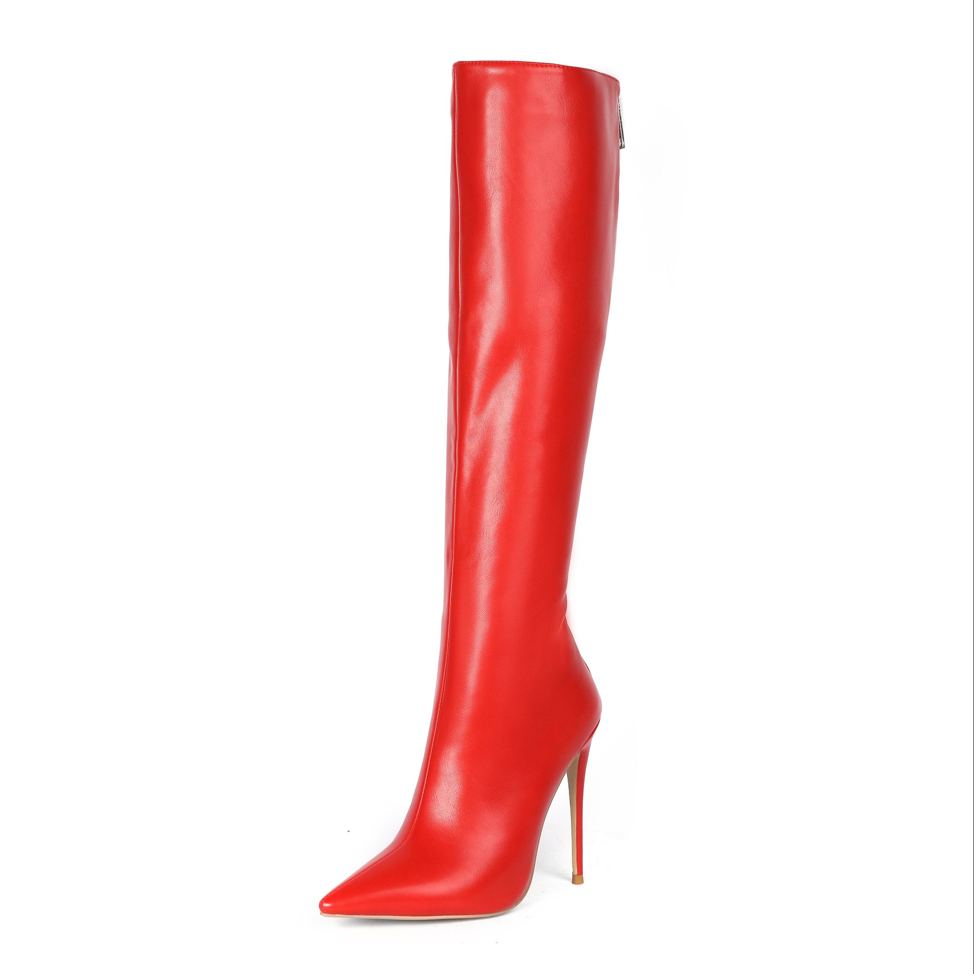 2024 New Fashion Boots Women Shoes Leather Ladies Shoes High Heel Long Winter Boots PU ZIP Rubber Artificial Short Wool OEM/ODM