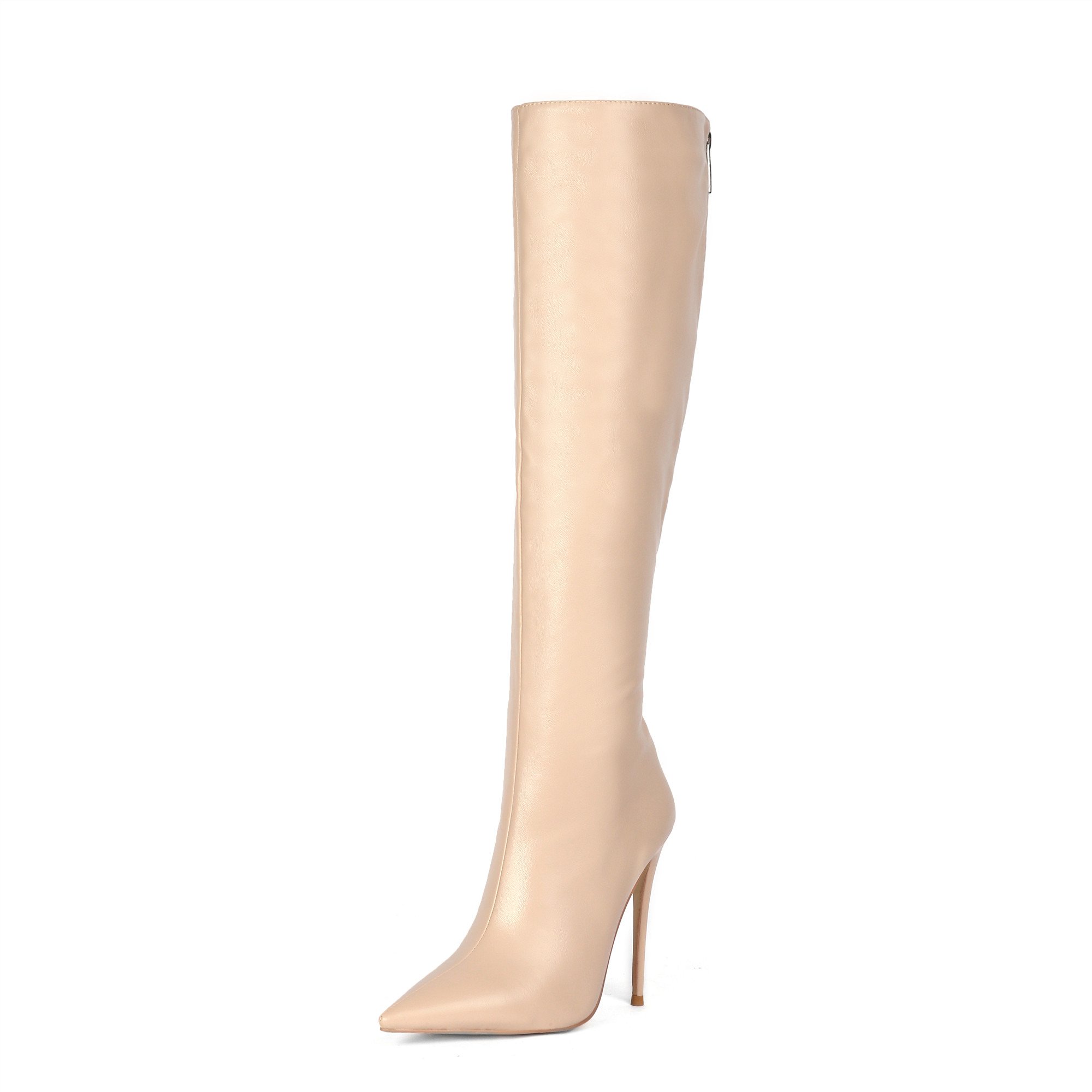 2024 New Fashion Boots Women Shoes Leather Ladies Shoes High Heel Long Winter Boots PU ZIP Rubber Artificial Short Wool OEM/ODM
