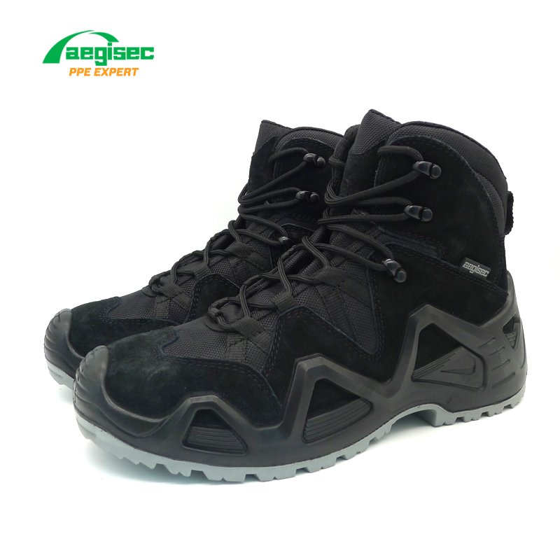 AEGISEC tactical security boots slip resistant PU sole jungle boots suede leather desert boots men shoes