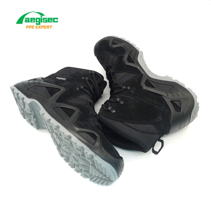 AEGISEC tactical security boots slip resistant PU sole jungle boots suede leather desert boots men shoes