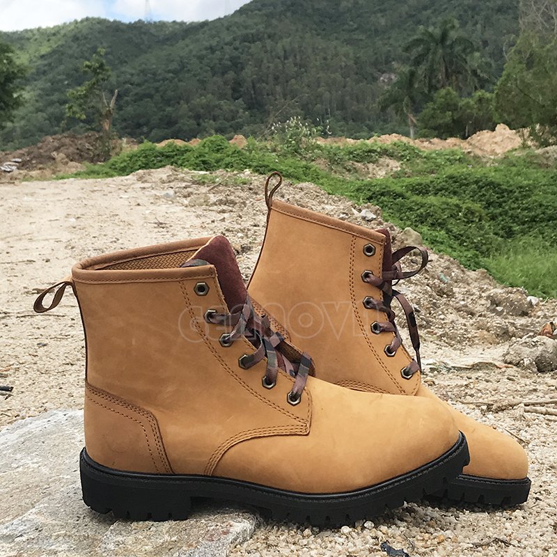 Modern Design Fashion Leather Chunky Sole Boots For Men Nubuck Leather Boots Men High Quality Men Martin Boots Shoes