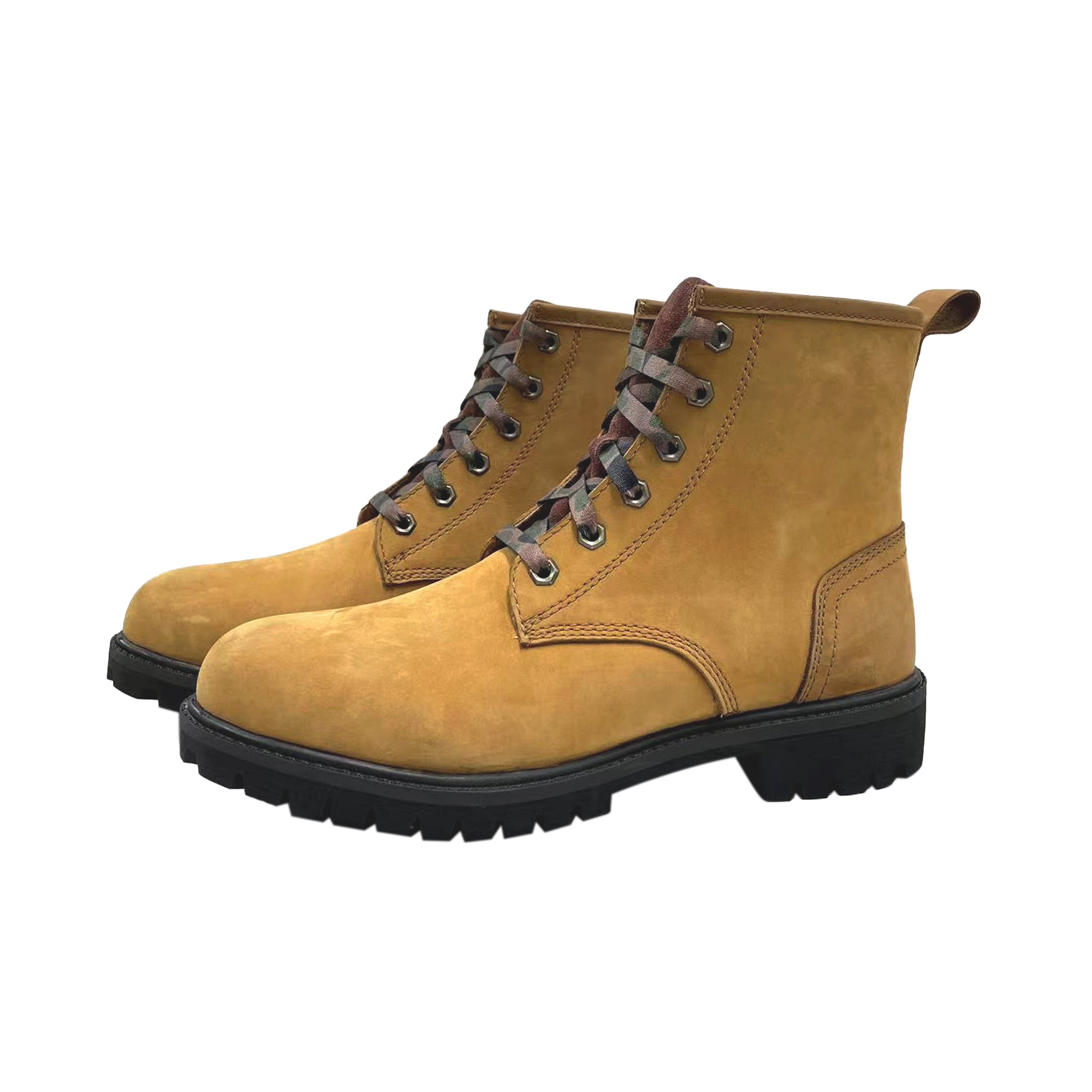 Modern Design Fashion Leather Chunky Sole Boots For Men Nubuck Leather Boots Men High Quality Men Martin Boots Shoes