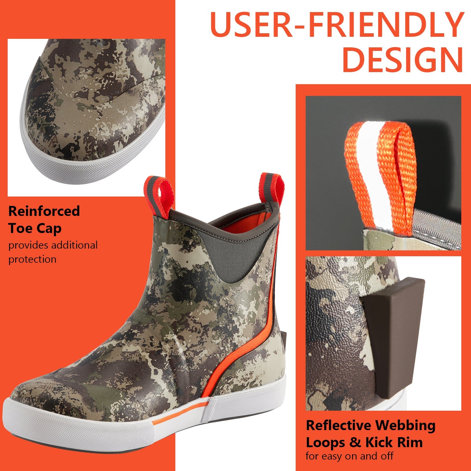 High-Performance Men's Ankle Deck Boat Fishing Boots Footwear for Men and Women
