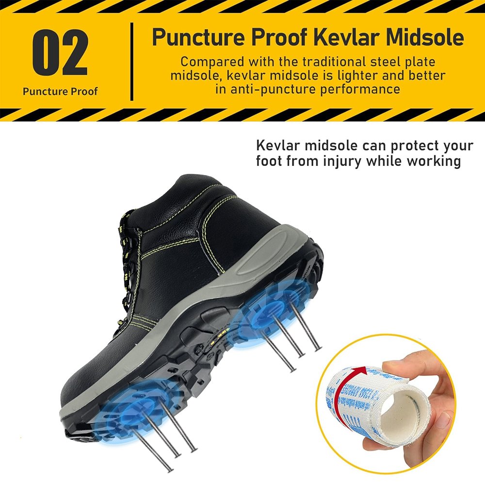 High Quality Cheap Price Men Work Safety Shoes Toe Anti Smashing and Anti Piercing Safety Boots with Steel for Men PU Unisex