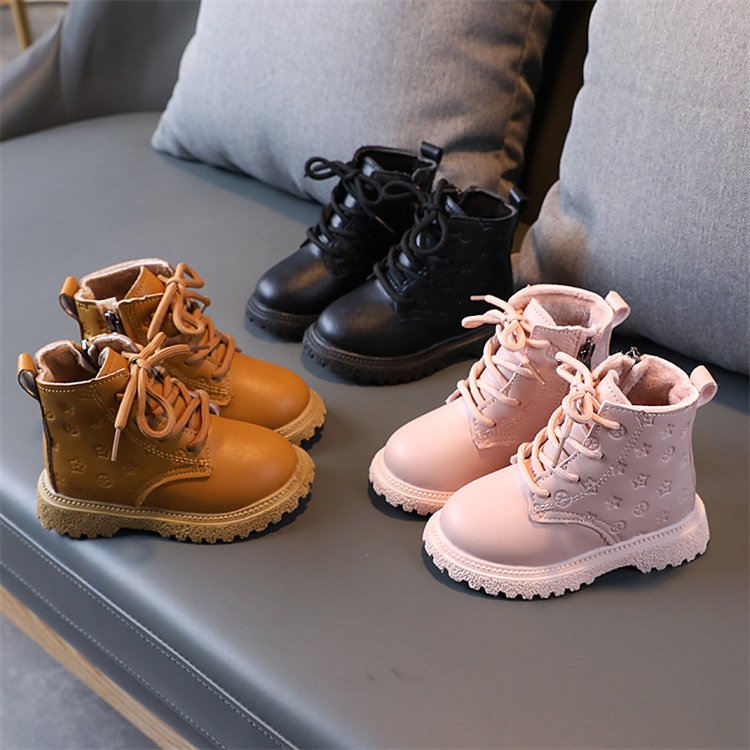 boys and girls lace up casual outdoor hiking ankle kids boots