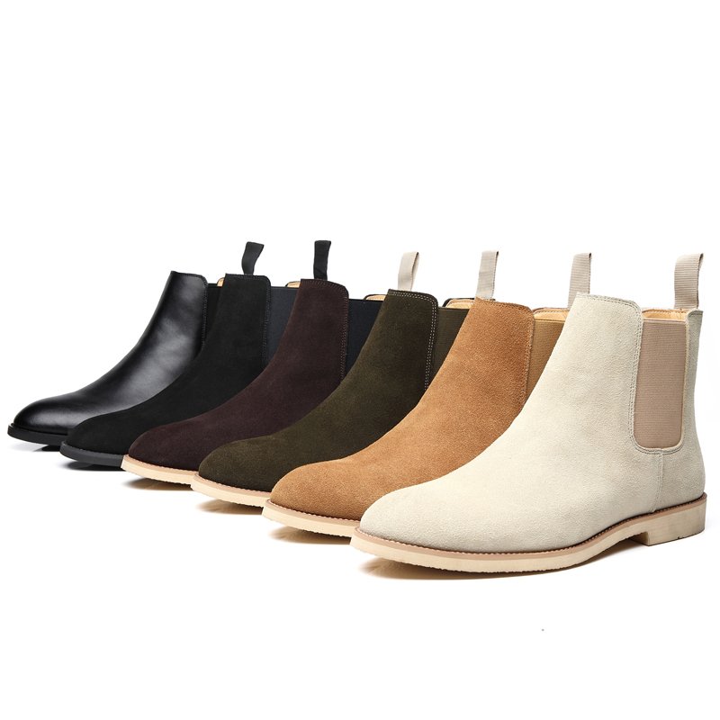 2024 Hot Selling Latest Designs Products Shoes British Style Men Fashion Genuine Leather Dress Shoes Men Chelsea Boots