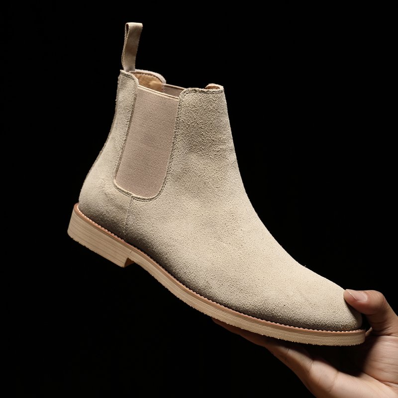 2024 Hot Selling Latest Designs Products Shoes British Style Men Fashion Genuine Leather Dress Shoes Men Chelsea Boots